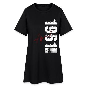 Cadeau du 65e anniversaire Mari Original avril 1961 - Robe T-shirt Femme - noir - Devant