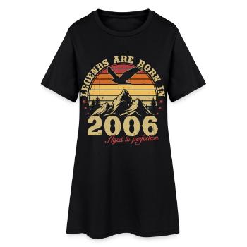 Legends Will Be 2006 Vintage Birthday Gift - Women’s T-Shirt Dress - black - Front