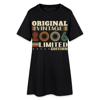 2006 Vintage Retro Birthday Gift - Women’s T-Shirt Dress - black - Front