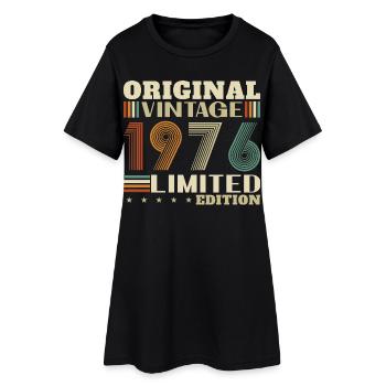 1976 Vintage Rétro Cadeau D’anniversaire - Robe T-shirt Femme - noir - Devant