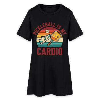 Le pickleball est mon cardio Joueur drôle de pickleball - Robe T-shirt Femme - noir - Devant