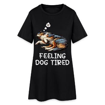 Se sentir fatigué par le chien Berger australien Aussiehalter - Robe T-shirt Femme - noir - Devant