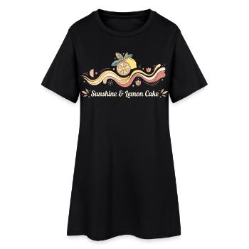 Été du Gâteau au Soleil et au Citron - Robe T-shirt Femme - noir - Devant