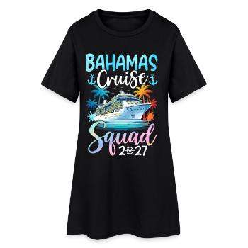Bahamas Cruise Squad 2027 - Women’s T-Shirt Dress - black - Front