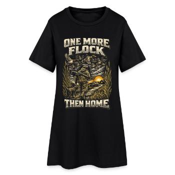 Chasse aux canards Un dernier troupeau avant la maison - Robe T-shirt Femme - noir - Devant