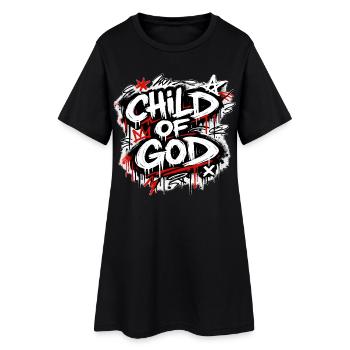 Lettrage graffiti Child of God - Robe T-shirt Femme - noir - Devant