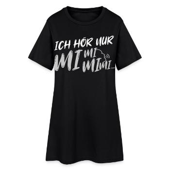 Ich hör nur mi mi mi - Frauen T-Shirt-Kleid - Schwarz - Vorne