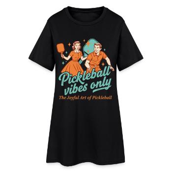 Ambiance Pickleball Joueur Juste drôle Pickle Ball - Robe T-shirt Femme - noir - Devant