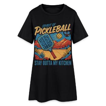 Pickleball Spirit Of Pickleball Stay Outta My - Robe T-shirt Femme - noir - Devant