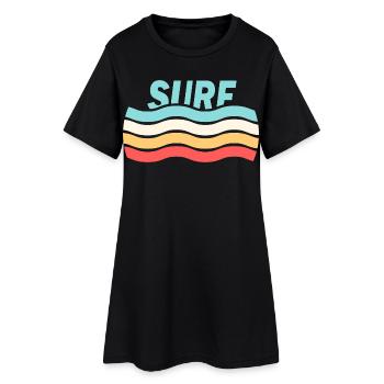 Surfer - Robe T-shirt Femme - noir - Devant