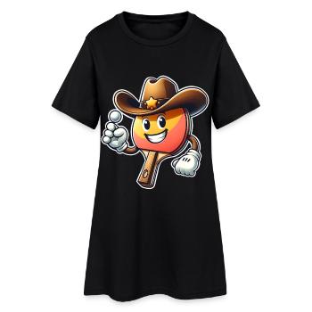 Ping-pong - Robe T-shirt Femme - noir - Devant