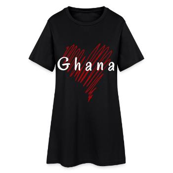 I love Ghana, heart Ghana - Women’s T-Shirt Dress - black - Front