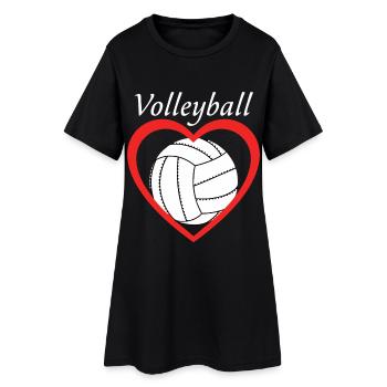 Volleyball Amour du cœur - Robe T-shirt Femme - noir - Devant