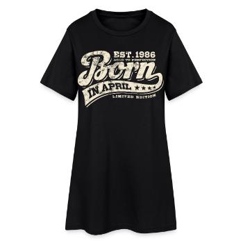 Born in April 1986 - Birthday - Gift - Women’s T-Shirt Dress - black - Front