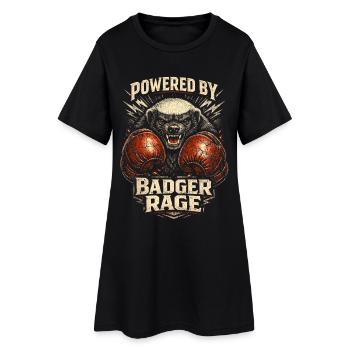 Honigdachs Honey Badger Tier - Frauen T-Shirt-Kleid - Schwarz - Vorne