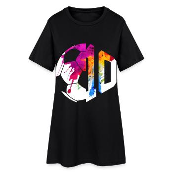 NR. 10 FUßBALLER NUMMER 10 FUßBALL 10. GEBURTSTAG - Frauen T-Shirt-Kleid - Schwarz - Vorne