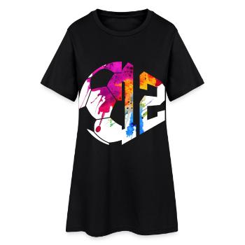 NR. 12 FUßBALLER NUMMER 12 FUßBALL 12. GEBURTSTAG - Frauen T-Shirt-Kleid - Schwarz - Vorne