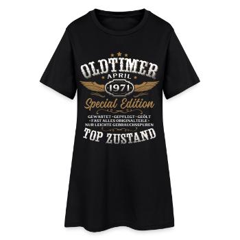 55. Geburtstag Geschenk Mann Oldtimer April 1971 - Frauen T-Shirt-Kleid - Schwarz - Vorne