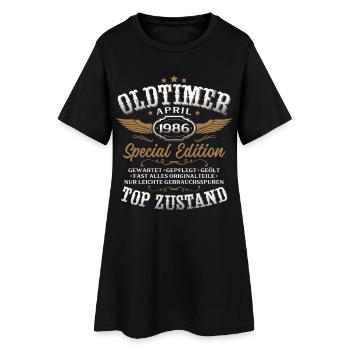 40. Geburtstag Geschenk Mann Oldtimer April 1986 - Frauen T-Shirt-Kleid - Schwarz - Vorne