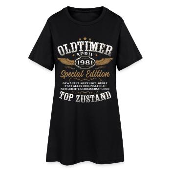 45. Geburtstag Geschenk Mann Oldtimer April 1981 - Frauen T-Shirt-Kleid - Schwarz - Vorne