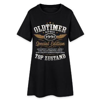 35. Geburtstag Geschenk Mann Oldtimer April 1991 - Frauen T-Shirt-Kleid - Schwarz - Vorne