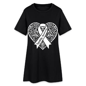 Mois de la FIV de la sensibilisation à l’infertilité Orange - Robe T-shirt Femme - noir - Devant