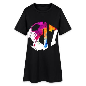 NON. 17 FOOTBALLEUR NUMÉRO 17 FOOTBALL 17E ANNIVERSAIRE - Robe T-shirt Femme - noir - Devant