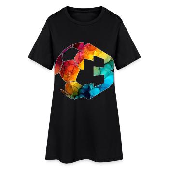 NON. 3 FOOTBALLEUR NUMÉRO 3 FOOTBALL 3E ANNIVERSAIRE - Robe T-shirt Femme - noir - Devant