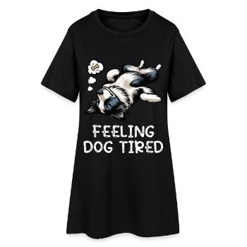 Propriétaire de Border Collie Collie fatigué - Robe T-shirt Femme - noir - Devant