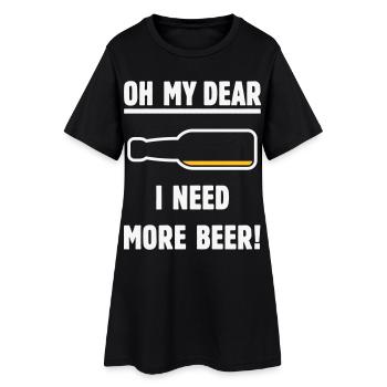 Oh ma chère – j’ai besoin de plus de bière ! (Bière / NEG 2C) - Robe T-shirt Femme - noir - Devant