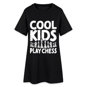 Les enfants cool jouent aux échecs Joueurs d’échecs - Robe T-shirt Femme - noir - Devant