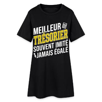 Humour Métier Meilleur Trésorier - Robe T-shirt Femme - noir - Devant