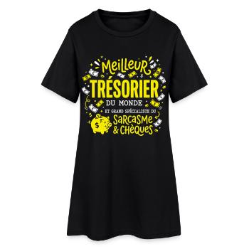 Humour Métier Meilleur Trésorier - Robe T-shirt Femme - noir - Devant