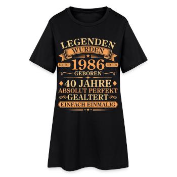 Jahrgang 1986 Perfekt Gealtert 40. Geburtstag - Frauen T-Shirt-Kleid - Schwarz - Vorne