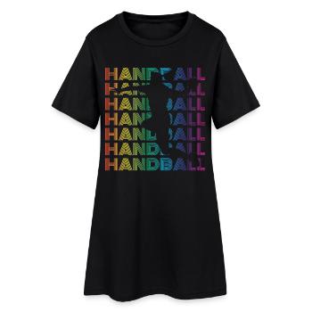 Joueur de handball - Robe T-shirt Femme - noir - Devant