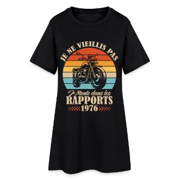 Je Ne Vieillis Pas Moto Vintage Humour - Robe T-shirt Femme - noir - Devant
