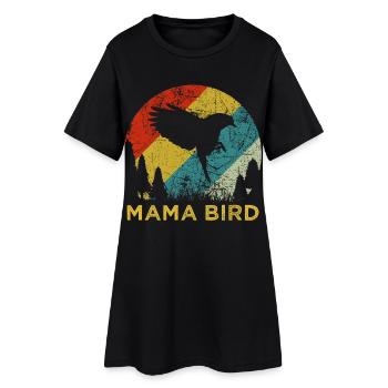 Esthétique rétro vintage de Mama Bird pour la fête des mères - Robe T-shirt Femme - noir - Devant