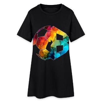 NON. 8e FOOTBALLEUR NUMÉRO 8 FOOTBALL 8E ANNIVERSAIRE - Robe T-shirt Femme - noir - Devant