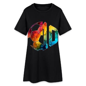 NR. 10 FUßBALLER NUMMER 10 FUßBALL 10. GEBURTSTAG - Frauen T-Shirt-Kleid - Schwarz - Vorne