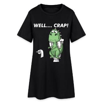 Drôle de dinosaure T-Rex, eh bien - Robe T-shirt Femme - noir - Devant