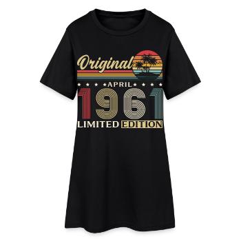 65e anniversaire cadeau Mari Femme Original 1961 - Robe T-shirt Femme - noir - Devant