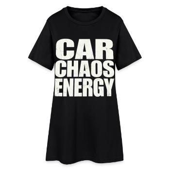 Typographie de l’énergie du chaos automobile - Robe T-shirt Femme - noir - Devant