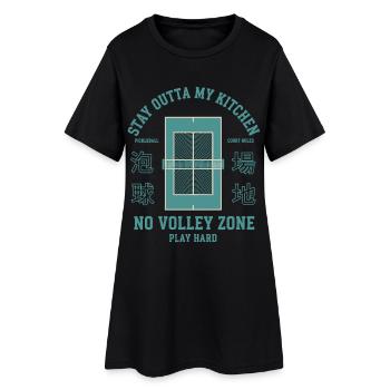 Joueur drôle de pickleball Reste hors de ma cuisine Non - Robe T-shirt Femme - noir - Devant