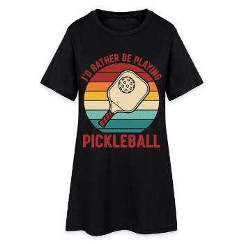 Pickleball, je préférerais jouer à un joueur drôle, mon amour - Robe T-shirt Femme - noir - Devant
