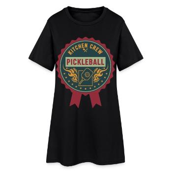Pickleball Kitchen Crew lustige Spielerliebe - Frauen T-Shirt-Kleid - Schwarz - Vorne