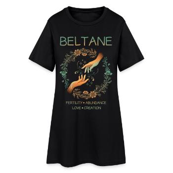 Beltane Fertilité Abondance Amour Création - Robe T-shirt Femme - noir - Devant