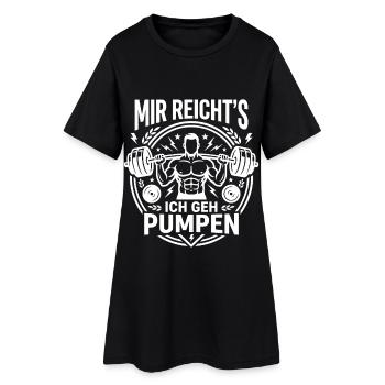 Mir reicht's ich geh Pumpen Gym Fitnessstudio - Frauen T-Shirt-Kleid - Schwarz - Vorne