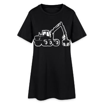 Silhouette de moissonneuse - Robe T-shirt Femme - noir - Devant