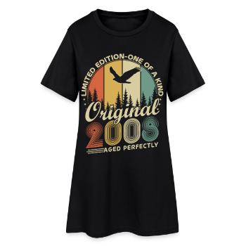 Vintage 2008 Cadeau d’anniversaire vintage rétro - Robe T-shirt Femme - noir - Devant