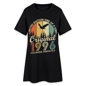 Cadeau d’anniversaire vintage 1996 rétro - Robe T-shirt Femme - noir - Devant